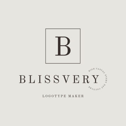 Minimalist Logo Maker for a Clothing Brand with Letters Only