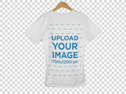 Back of a Woman's Round Neck T-Shirt Mockup a9158b