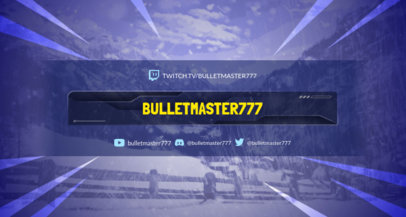 Battle Royale Twitch Banner Generator with a Snowy Landscape Background