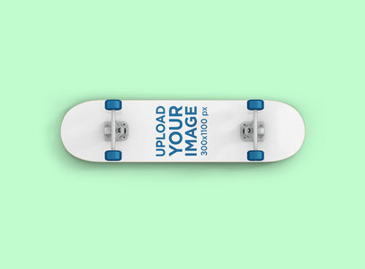 Skateboard Mockup With a Plain Background 