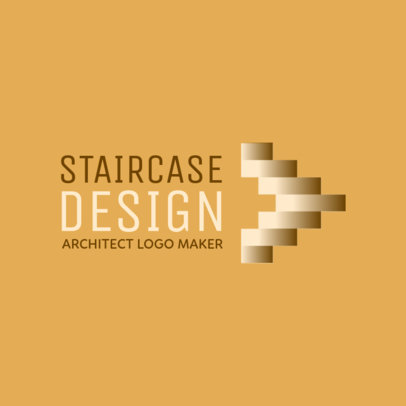 Architect Logo Maker with an Abstract Staircase Icon