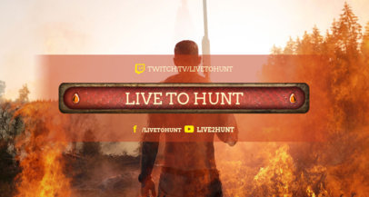 Twitch Banner Template Featuring a Background Inspired in PUGB 1461h 1652