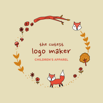 Kids Apparel Logo Design Maker with Nature Clipart