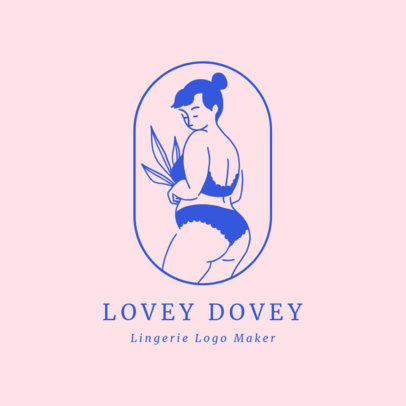 Logo Maker for a Lingerie Brand with Fine Illustrations