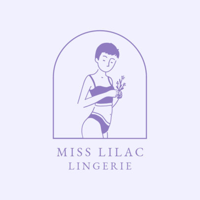 Lingerie Brand Logo Maker Featuring Classy Illustrations
