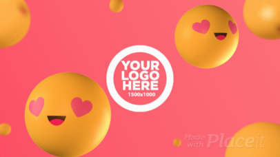 Intro Maker for a Logo Reveal with 3D Emojis in Love 1698a--1197