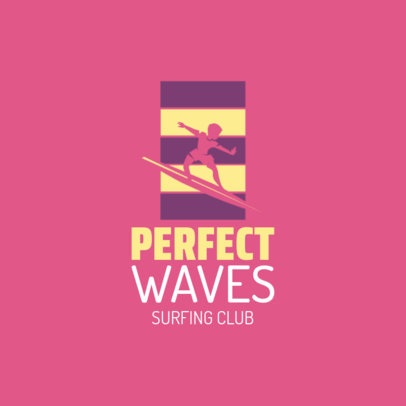Retro Logo Template for a Surfing Club