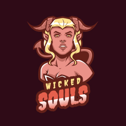 Gaming Logo Maker Featuring a Succubus 1747v--2360