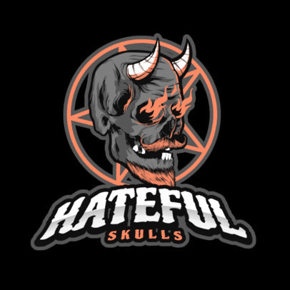 Gaming Logo Maker with an Evil Skull Drawing