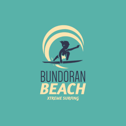 Logo Template for an Extreme Surfing Camp