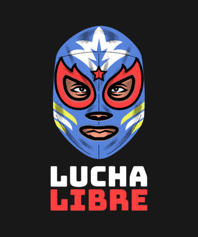 Mexican Wrestler T-Shirt Design Generator