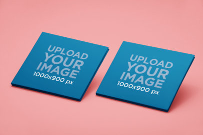 Mockup of Two Digipaks with a Customizable Background 28342