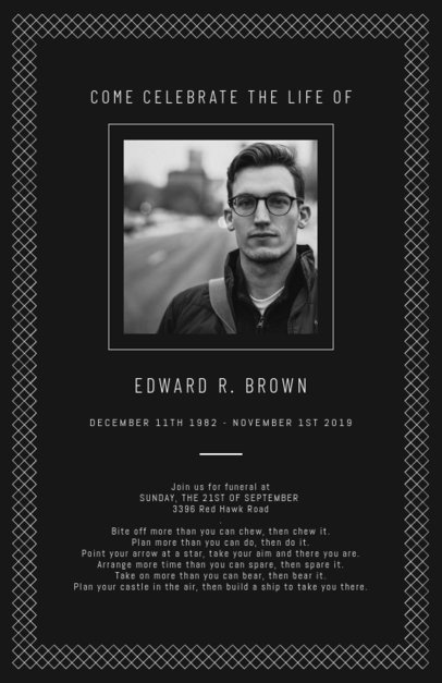 Beautiful Celebration of Life Program Template 1643g