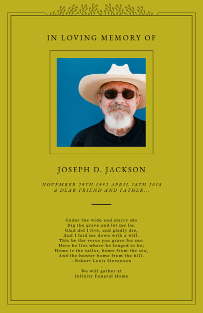 Classic Celebration of Life Program Template 1643i