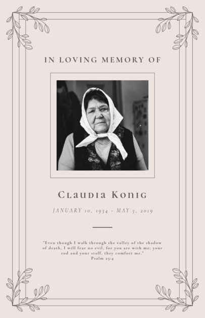 Elegant Funeral Program Generator 1643e