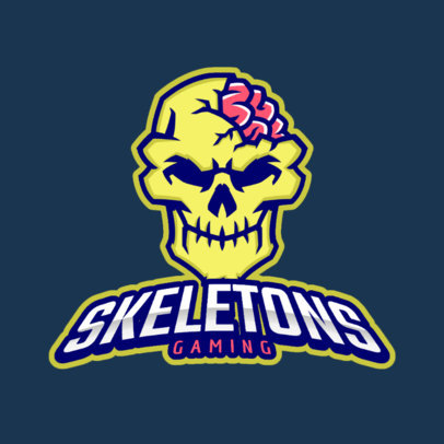 Logo Maker Featuring a Brainy Skull 383aa-2363