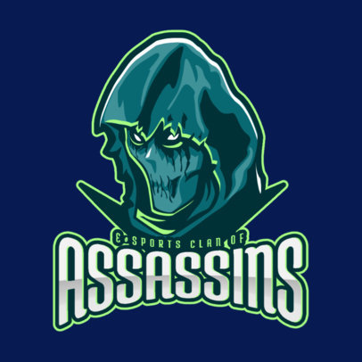 Gaming Logo Maker Featuring a Hooded Masked Character