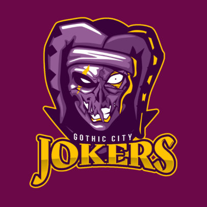 eSports Logo Generator Featuring an Evil Joker Illustration