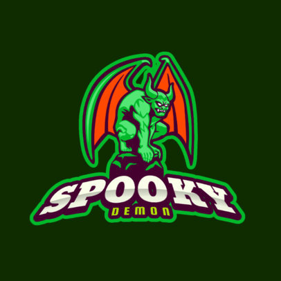 Gaming Logo Maker Featuring an Evil Winged Demon Illustration