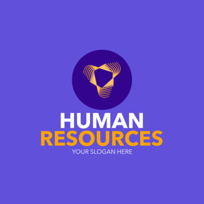 Logo Maker with a Minimalist Icon for a Human Resources Agency 