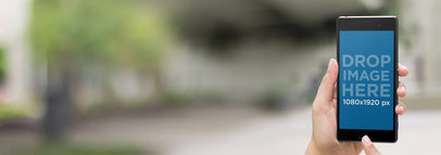 Sony Xperia in Urban Environment Mockup