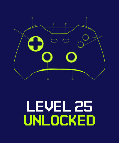 Gaming T-Shirt Design Maker Featuring a Modern Controller 