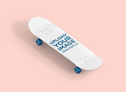 Skateboard Mockup Placed in a Flat Surface 387-el