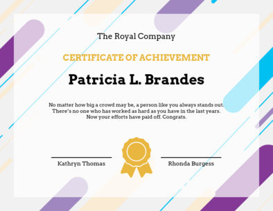 Certificate Maker for a Company With an Abstract Design 1670