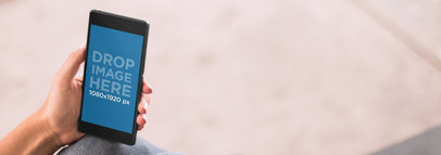 Sony Xperia in Urban Environment Android Mockup 