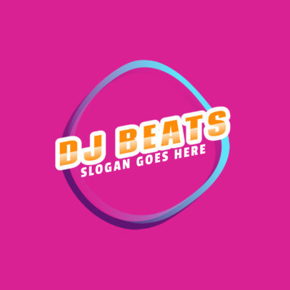 Colorful DJ Logo Template with a Modern Style