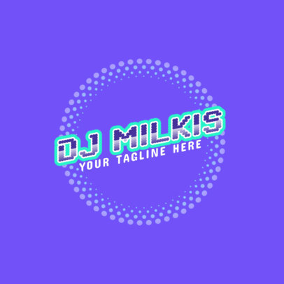 DJ Logo Maker Featuring Dot Patterns