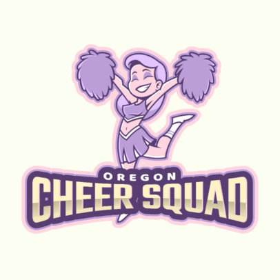 Logo Maker for a Cheerleading Team with a Cartoonish Illustration