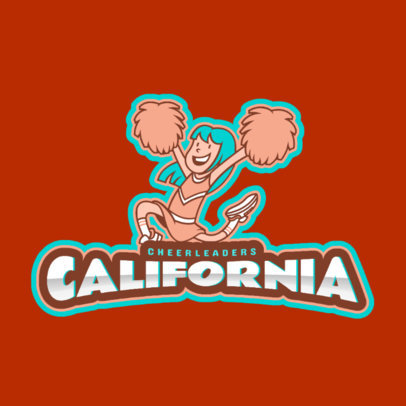 Cheerleading Logo Maker with a Lively Illustration