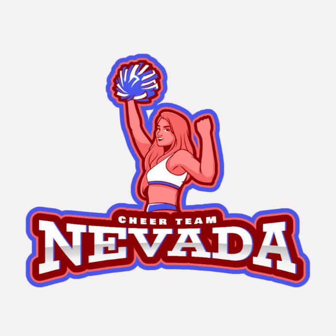 Placeit - Cheerleading Logo Maker Featuring an Illustrated Character