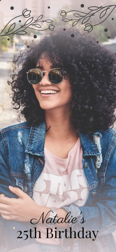 Snapchat Geofilter Design Template for a Birthday Party 1668a