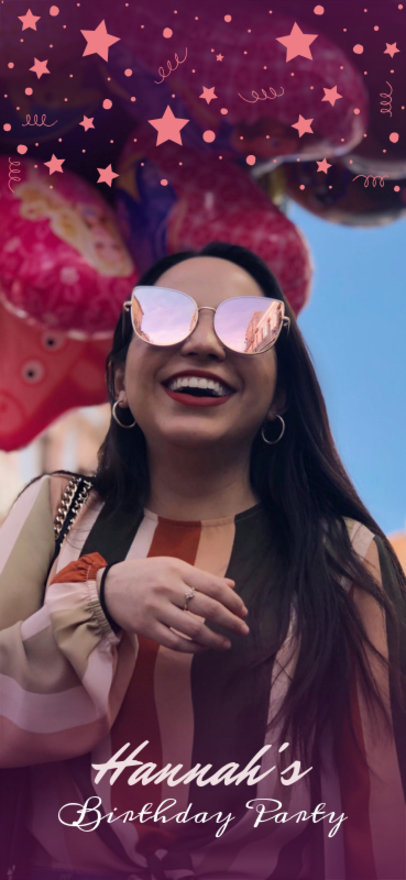 Fun Snapchat Geofilter Template for a Birthday Party 1668c