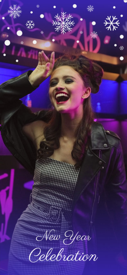 Winter Snapchat Geofilter Maker for a New Year's Party 1668e