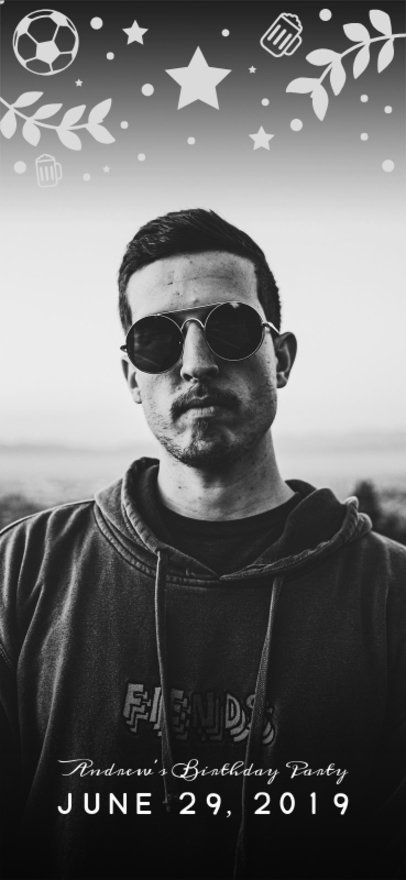 Manly Snapchat Geofilter of a Birthday Party 1668f