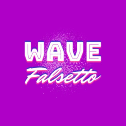Logo Template for a DJ with a Synthwave Design