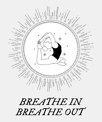 T-Shirt Maker with Spiritual Yoga Poses Illustrations 1666