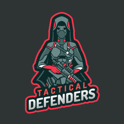 Gaming Logo Maker Featuring a Masked Warrior Inspired in Fortnite