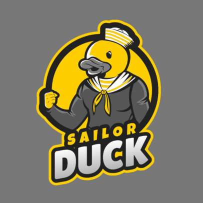 Funny Gaming Logo Maker Featuring a Sailor Duck Inspired in Fortnite