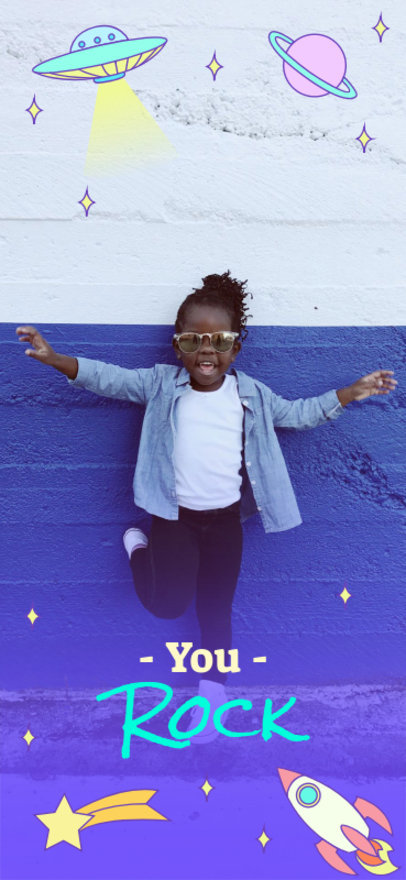 Snapchat Geofilter Template Featuring Outer-space Graphics 1667d