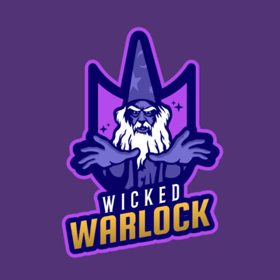 Gaming-Squad Logo Generator Featuring a Wizard Character