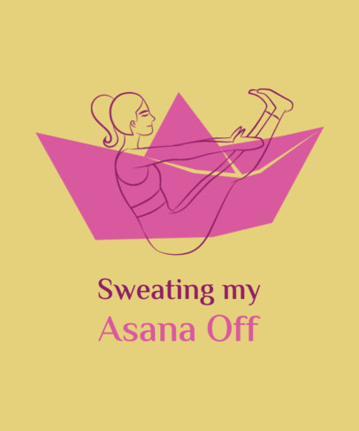 Illustrated T-Shirt Design Maker Featuring Yoga Postures 1663h