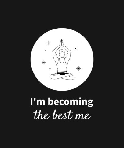 Yoga T-Shirt Creator Featuring a Focused Man Illustration 