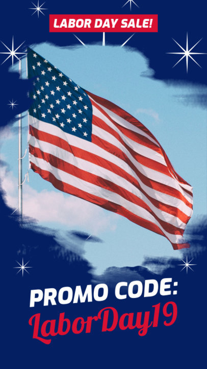 Instagram Story Template for a Limited-Time Labor Day Promo Code 593i 1690