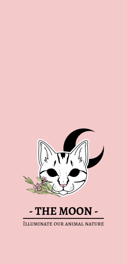 Phone Case Template Featuring Tarot Cat Illustrations 1688