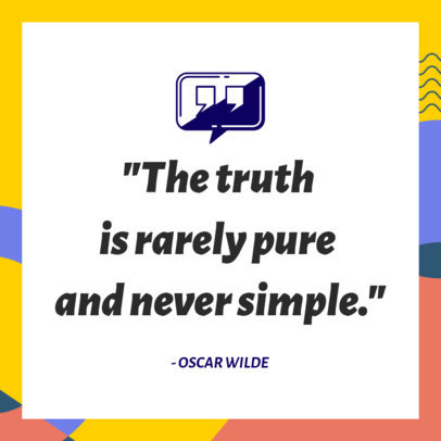 Quote Social Media Post Template Featuring a Colorful Abstract Background 280g-1700--1762