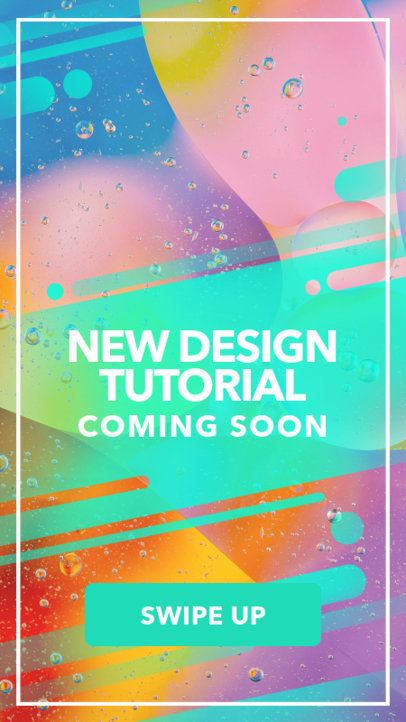 Instagram Story Creator with Colorful Lines and Curves 582i--1696